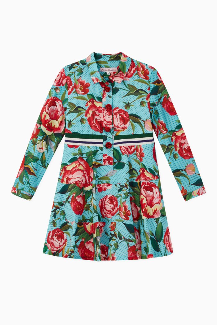 

Edit Floral Cotton Dress, Blue