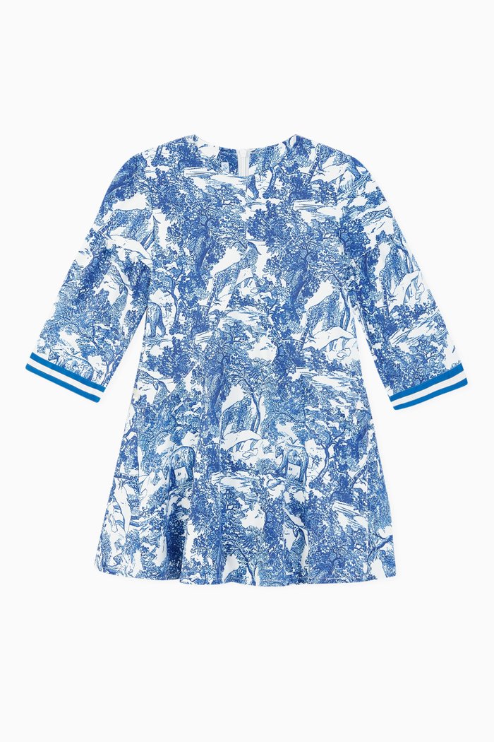 

Belisa Toile De Jouy Print Dress, Blue