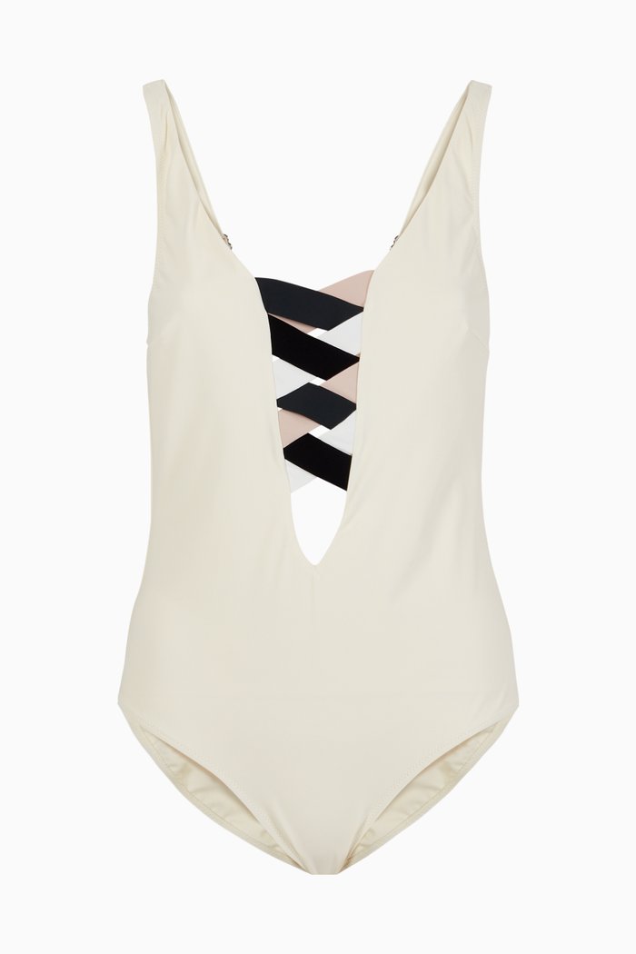 St Martin One Piece Swimsuit, White