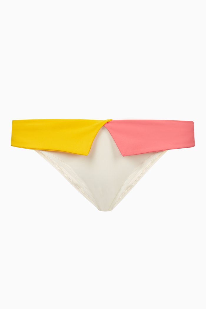 

Capri Flap Colour-Block Bikini Bottom, Neutral