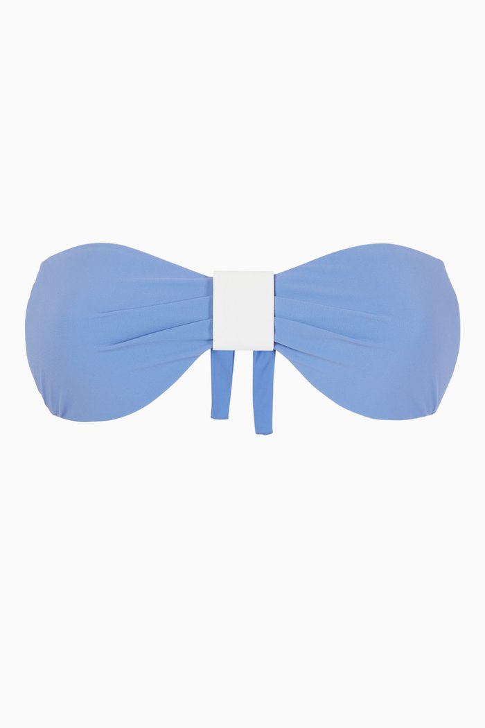 Capri Bikini Top, Blue