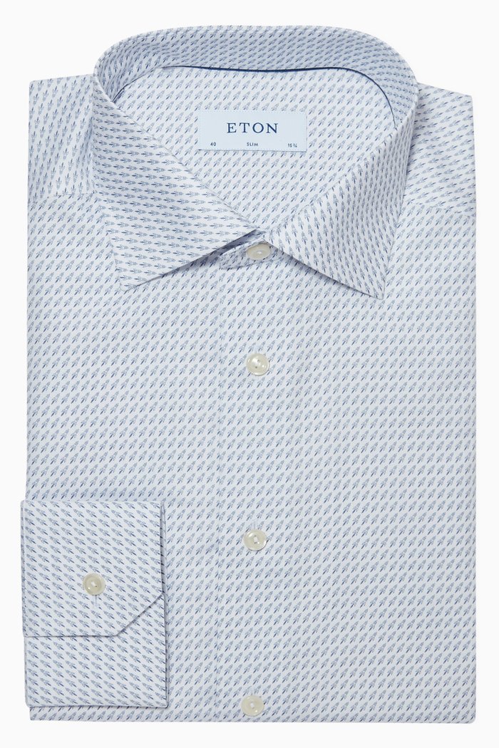 

Rocket Print Poplin Shirt, White