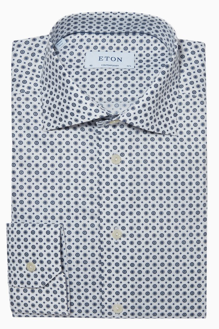 

Medallion Print Signature Twill Shirt, Purple