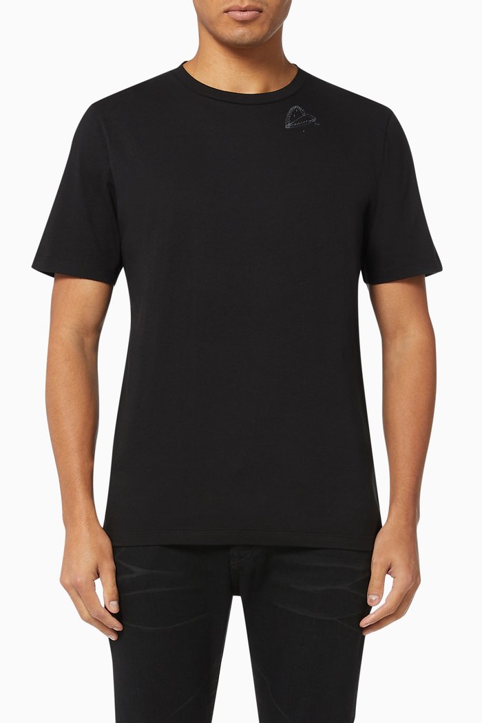 

Logo Print T-Shirt in Jersey, Black