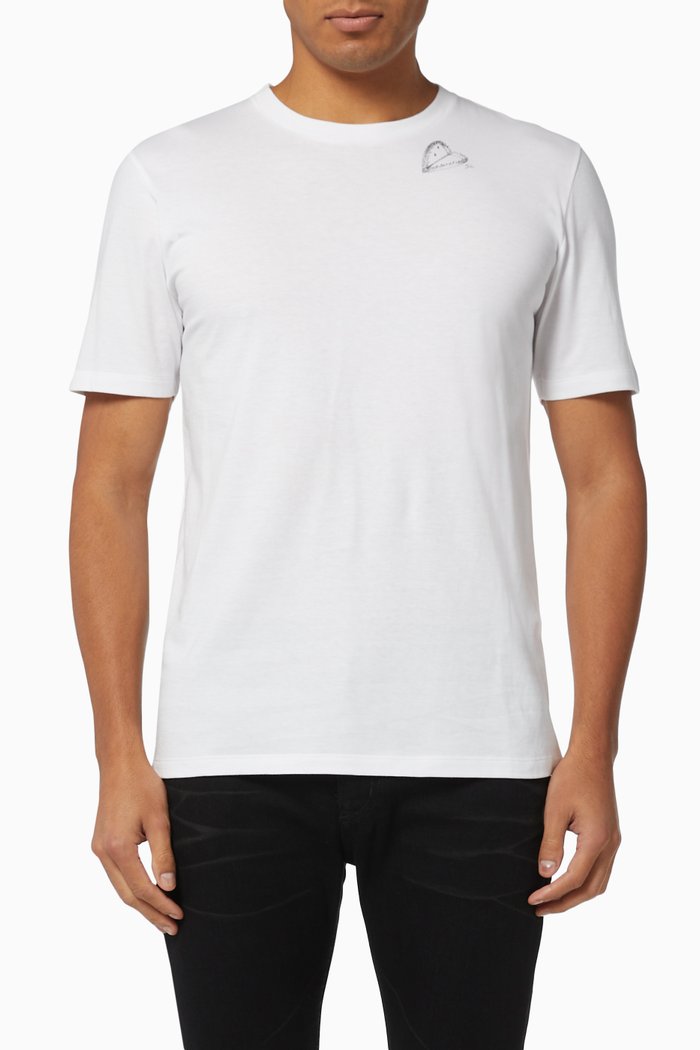 

Logo Print T-Shirt in Jersey, White