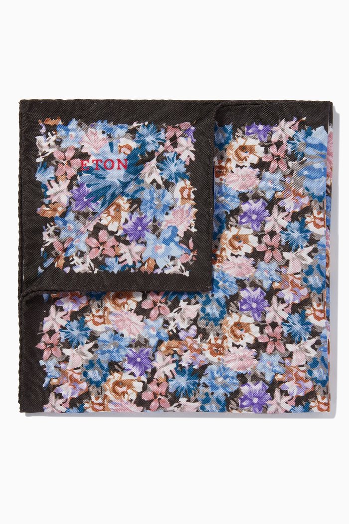 

Floral Print Pocket Square, Pink