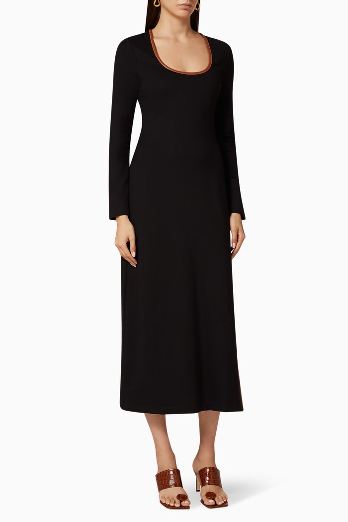 

Joint Ponte Midi Dress, Black