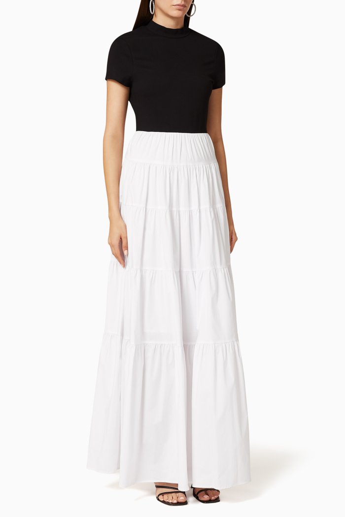 

Gage Colourblock Tiered Maxi Dress, White