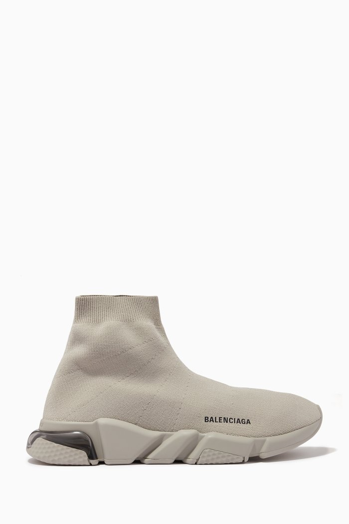 

Speed Clear Sole Sneakers in Recycled Knit, Neutral