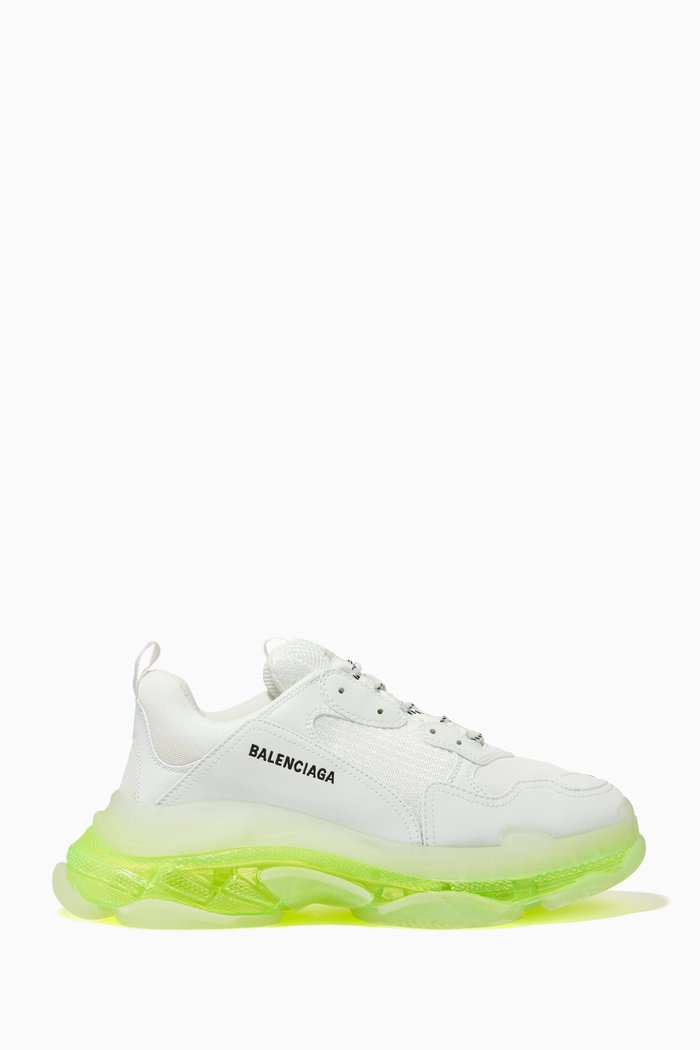 

Triple S Clear Sole Sneaker in Double Foam & Mesh, White