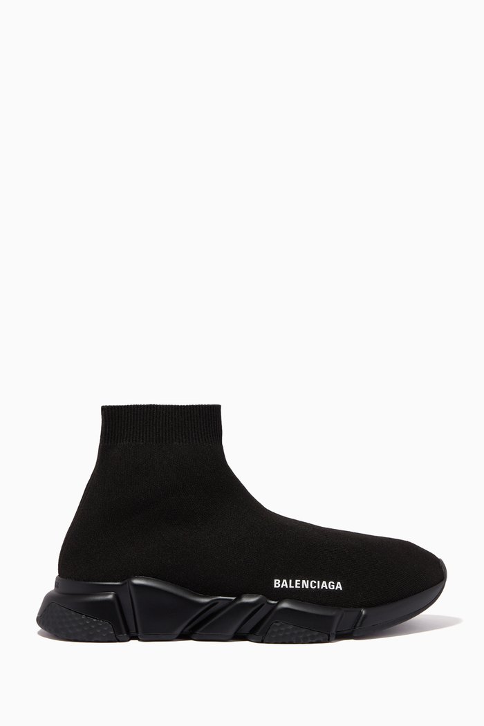 Speed Sneakers in Technical Knit, Black