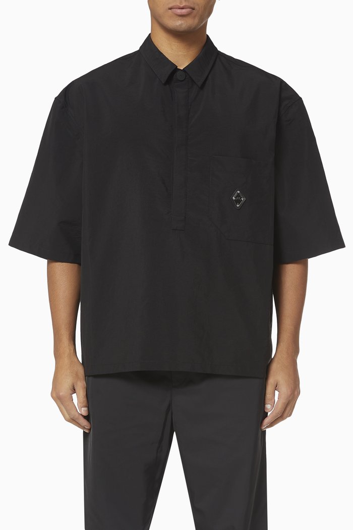 

Rhombus Badge Boxy Polo, Black