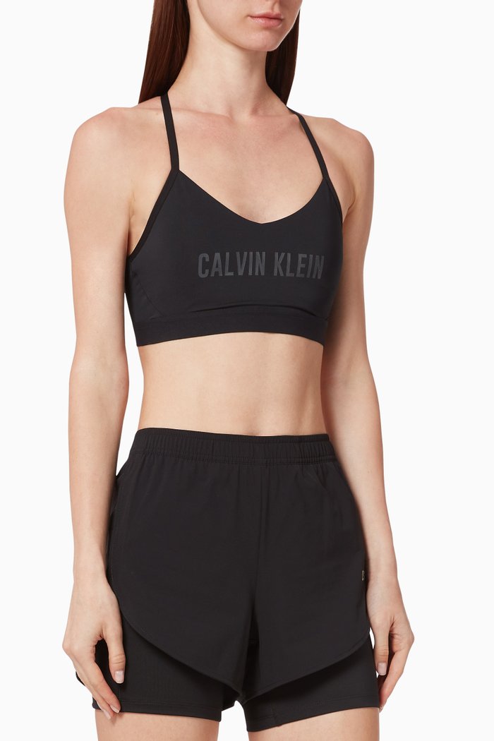 

Logo Low Impact Sports Bra, Black