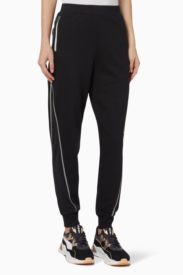 Reflective Logo Sweatpants, Black