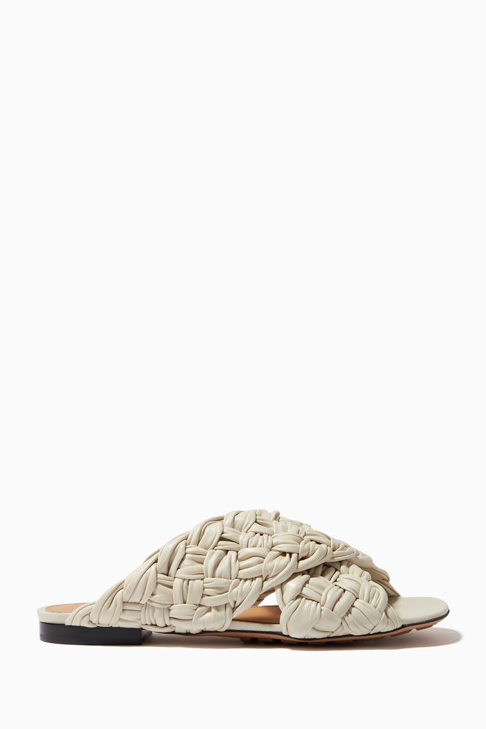 

The Board Flat Sandals in Nappa, White