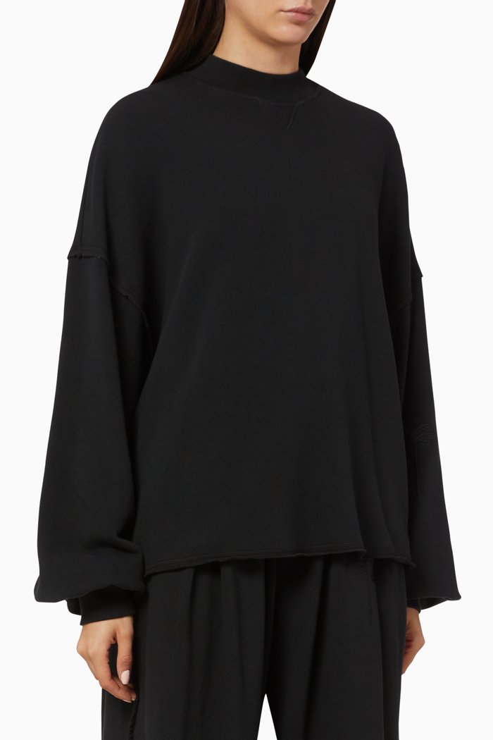 

PXP Oversized Cotton Sweatshirt, Black