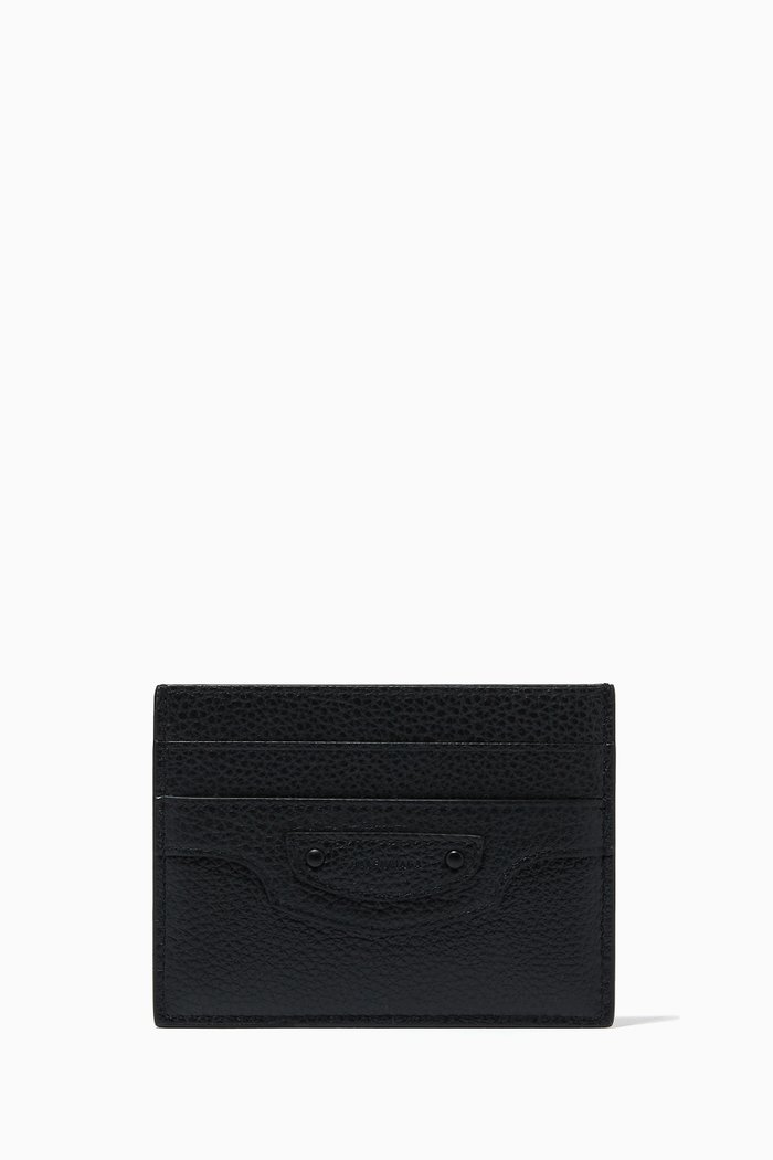 Neo Classic Cardholder in Grained Calfskin, Black