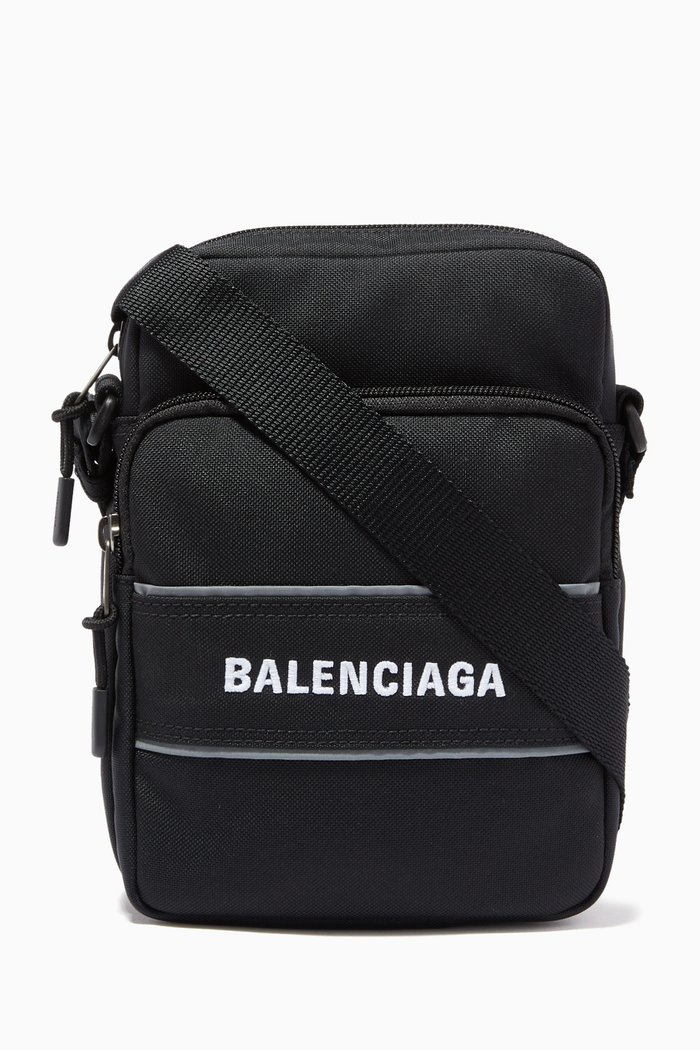 

Sport Small Messenger Bag in Recycled Nylon, Black