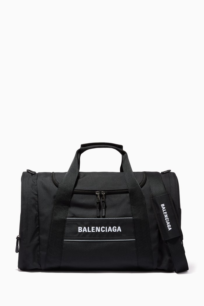 Sport Gym Bag in Recycled Nylon, Black
