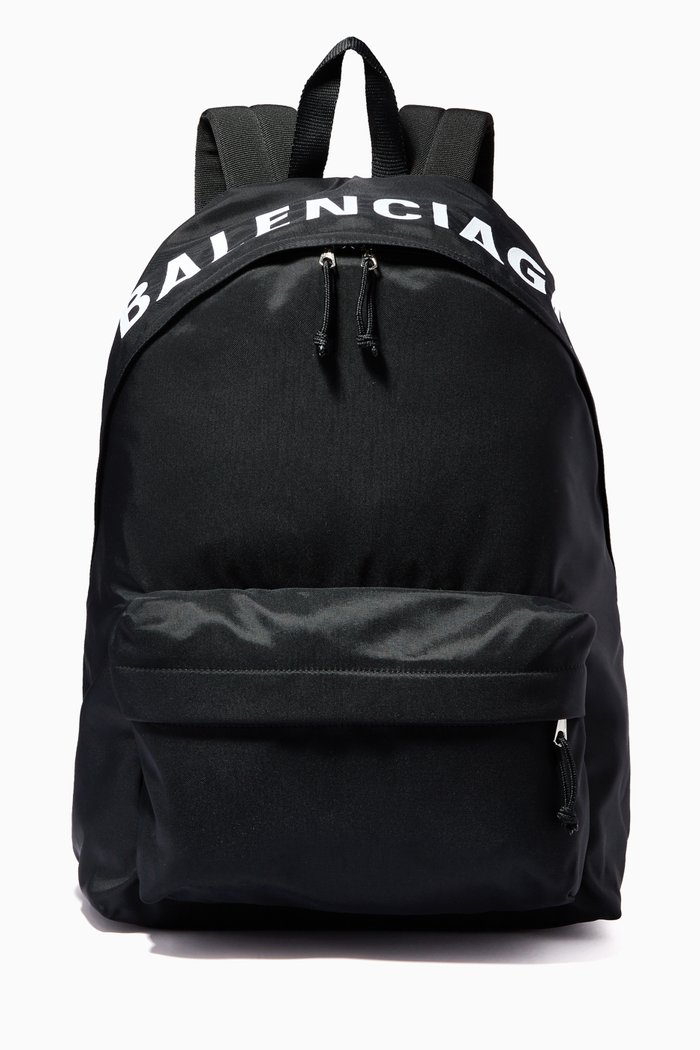 Wheel Backpack in Nylon, Black