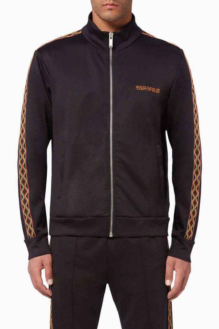 

Folk Track Jacket, Black