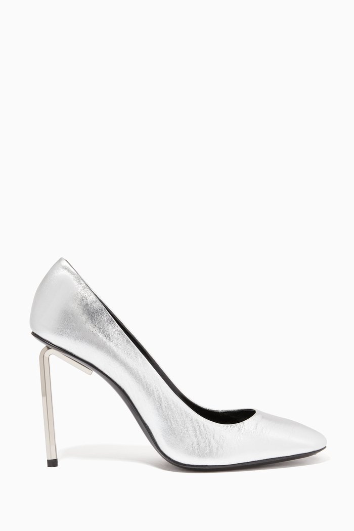 

Allen Pumps in Metallic Leather, Silver