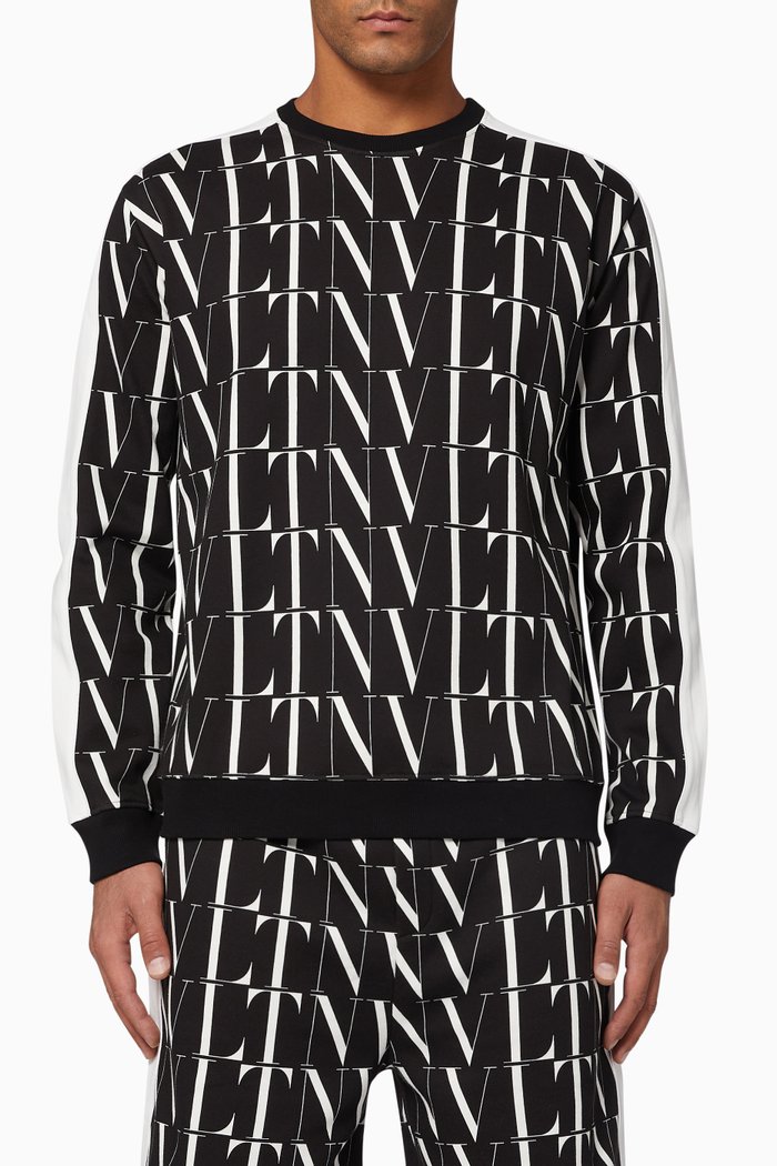

VLTN TIMES Jersey Crewneck Sweatshirt, Black