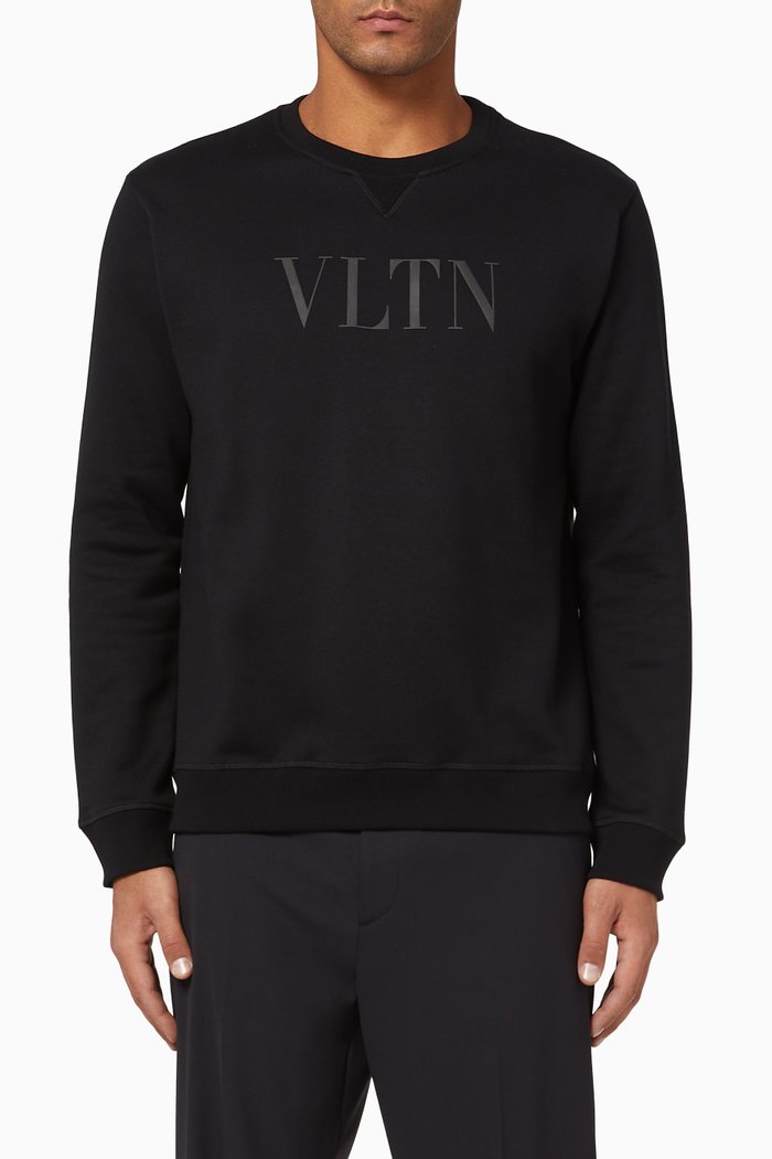 VLTN Jersey Crewneck Sweatshirt, Black