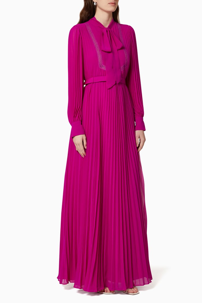 

Pussybow Chiffon Maxi Dress, Purple