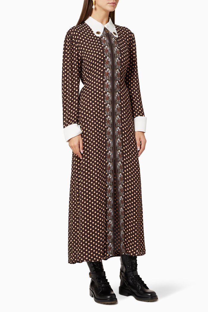 

Retro Print Crêpe Dress, Multicolour