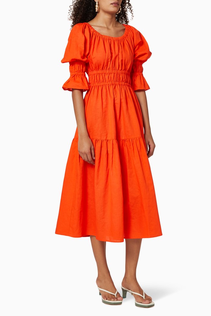 

Margot Cotton Dress, Orange