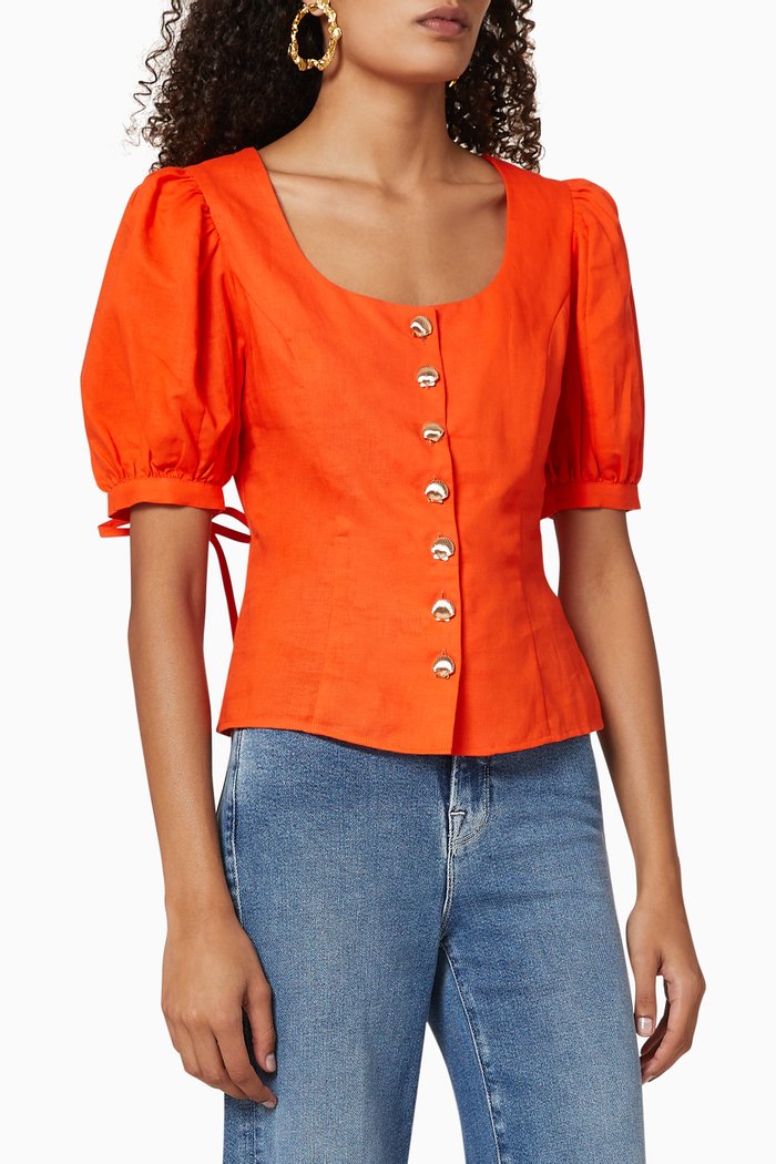

Rose Cotton Top, Orange