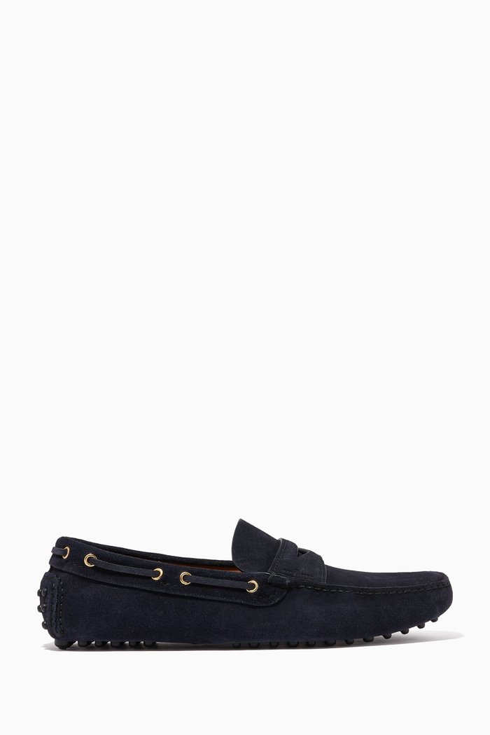 

Penny Loafers in Suede, Blue