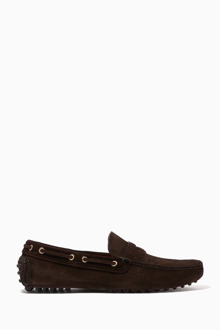 

Penny Loafers in Suede, Brown