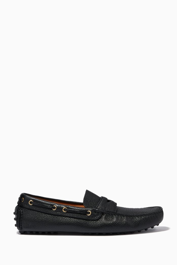 

Penny Loafers in Deer Leather, Black