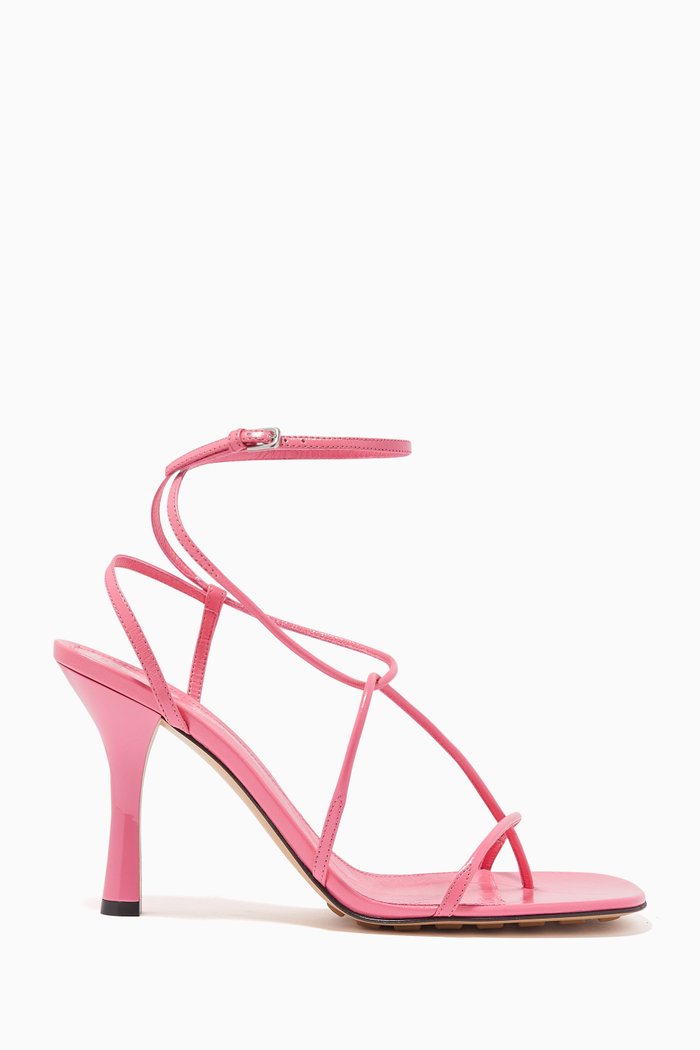 

The Line Sandals in Shiny Nappa, Pink