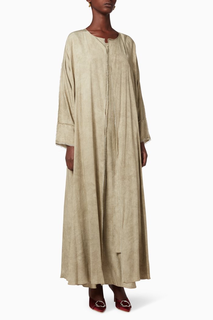 

Linen Abaya Set, Neutral