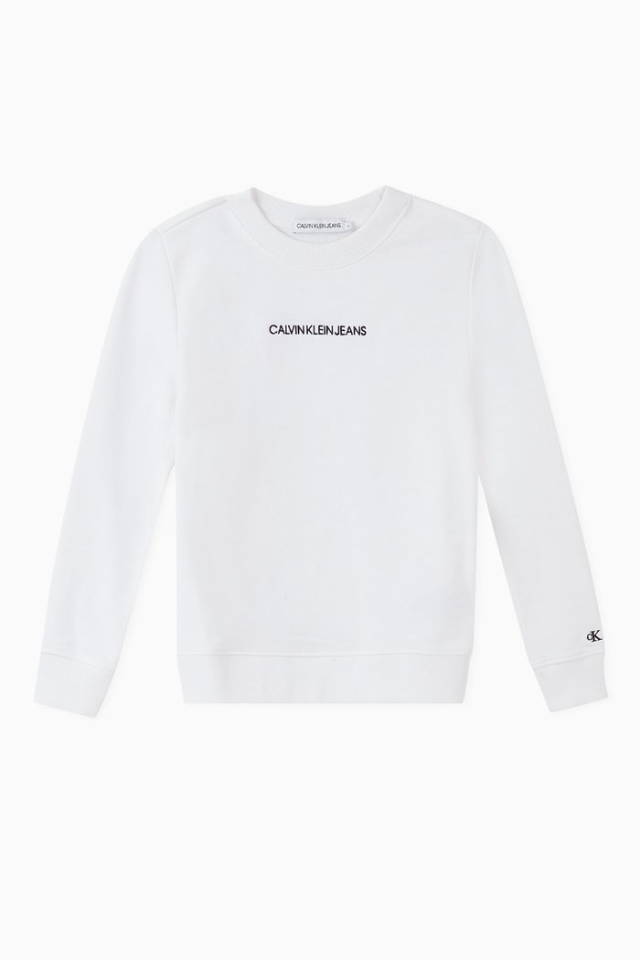 

Logo Cotton Sweatshirt, White