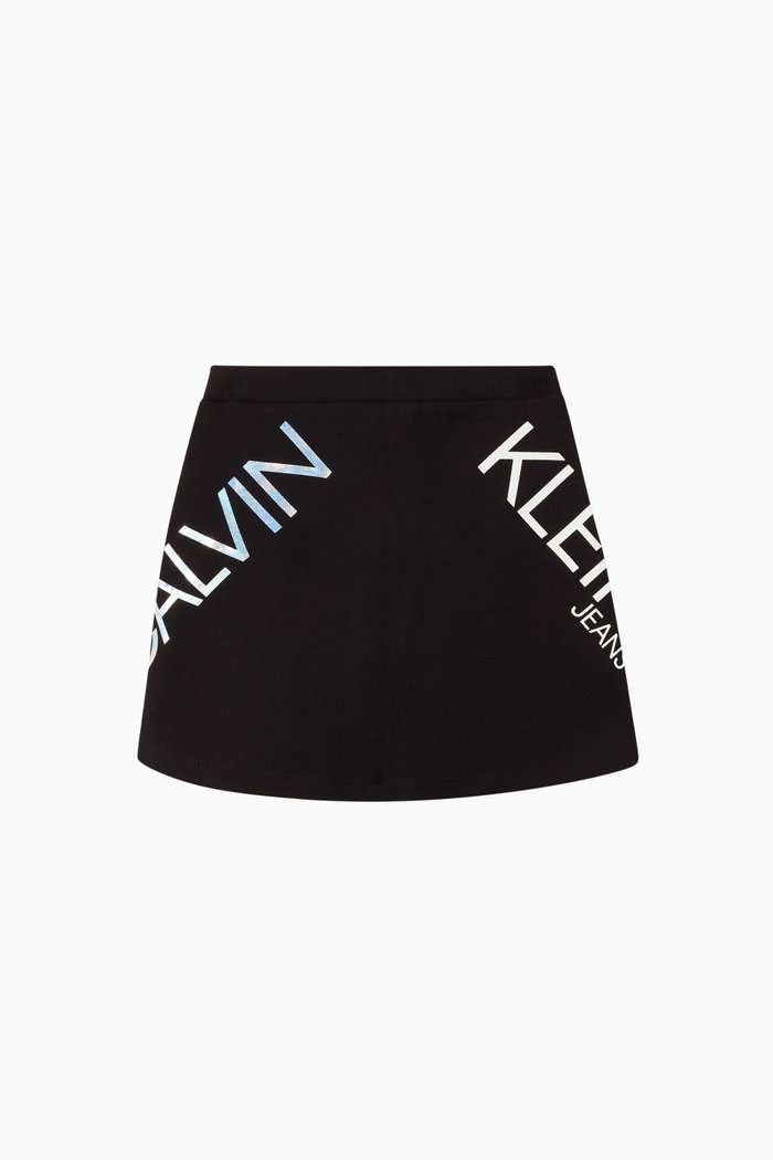 

Logo Organic Cotton Skirt, Black