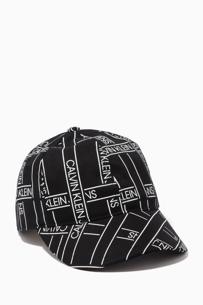 

Monogram Tape Baseball Cap, Black