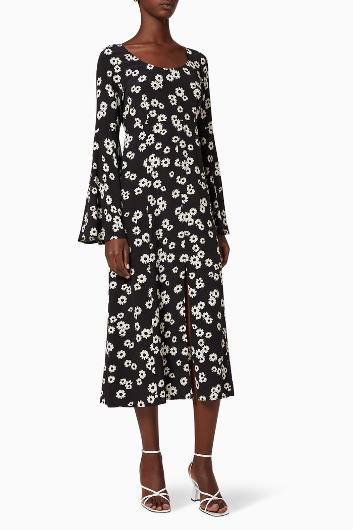 

Elly Floral Print Dress, Black