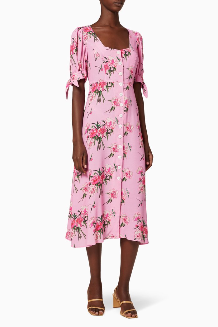 

Lenora Peony Print Dress, Pink