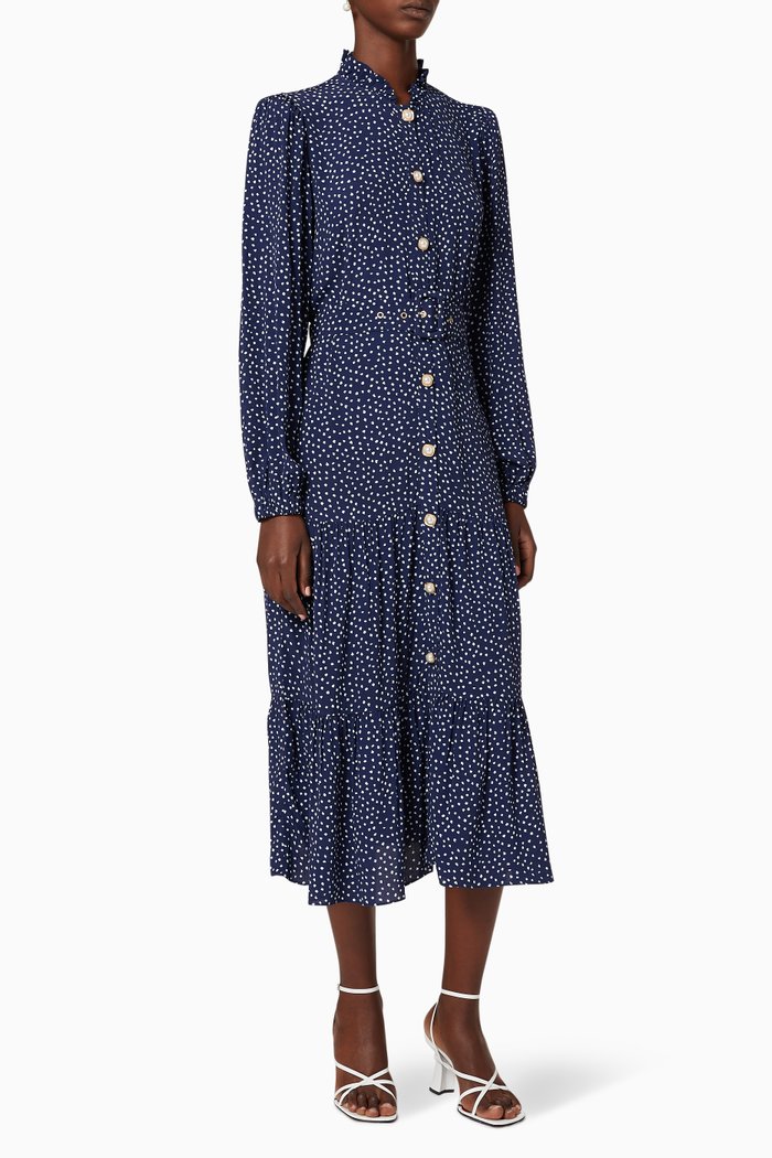 

Lori Polka Dot Shirt Dress, Blue