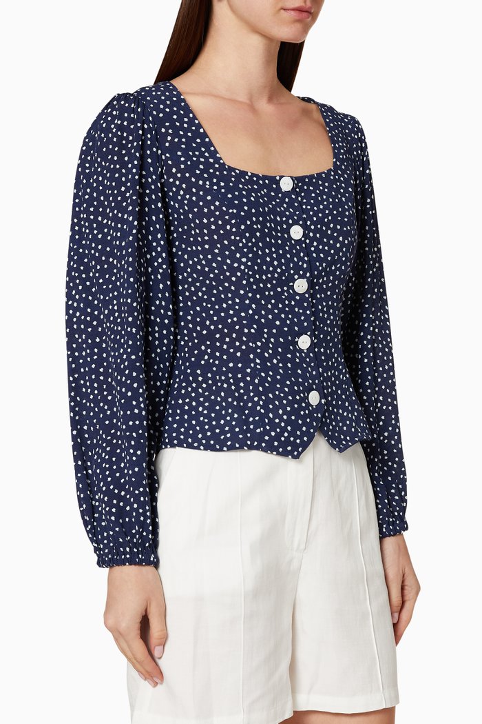 

Justine Polka Dot Top, Blue