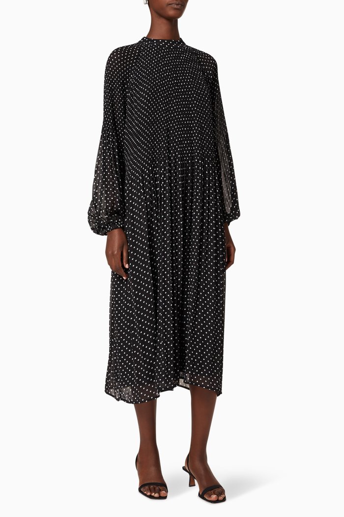 

Sofiane Polka Dot Dress, Black