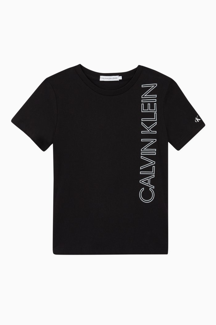 

Reflective Logo Organic Cotton T-Shirt, Black