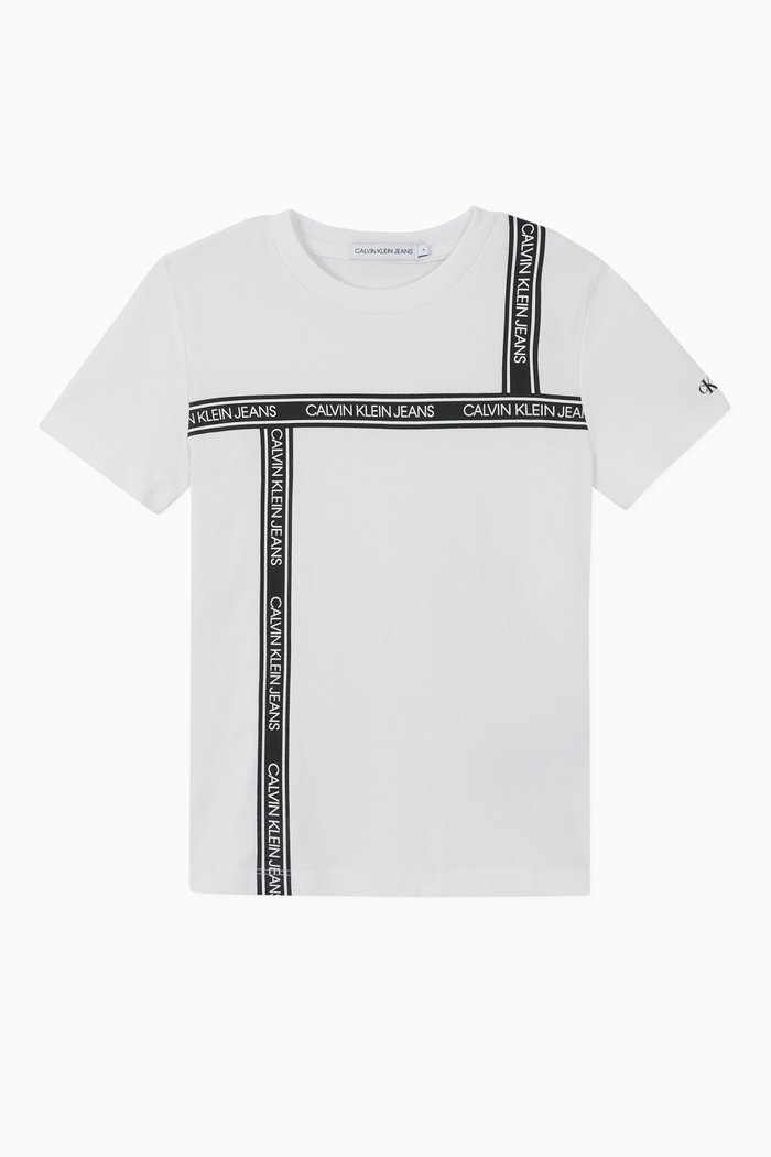 

Logo Tape Organic Cotton T-Shirt, White