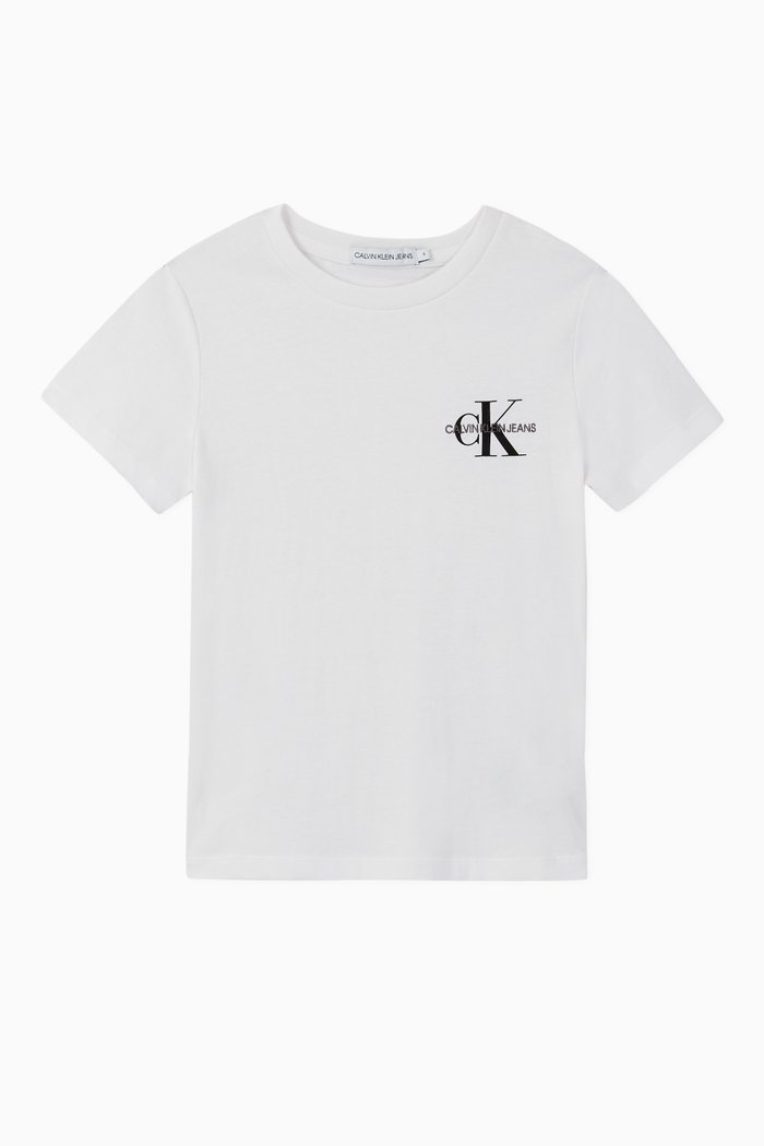 

Monogram Logo Cotton T-Shirt, White