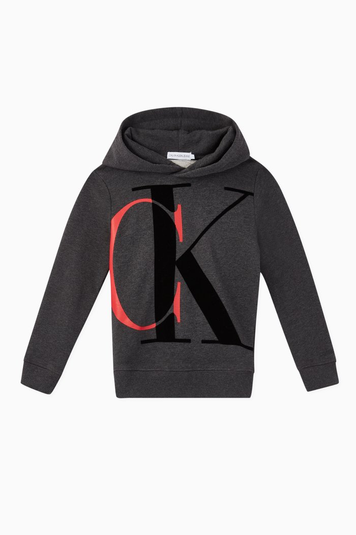 

Monogram Organic Cotton Hoodie, Grey