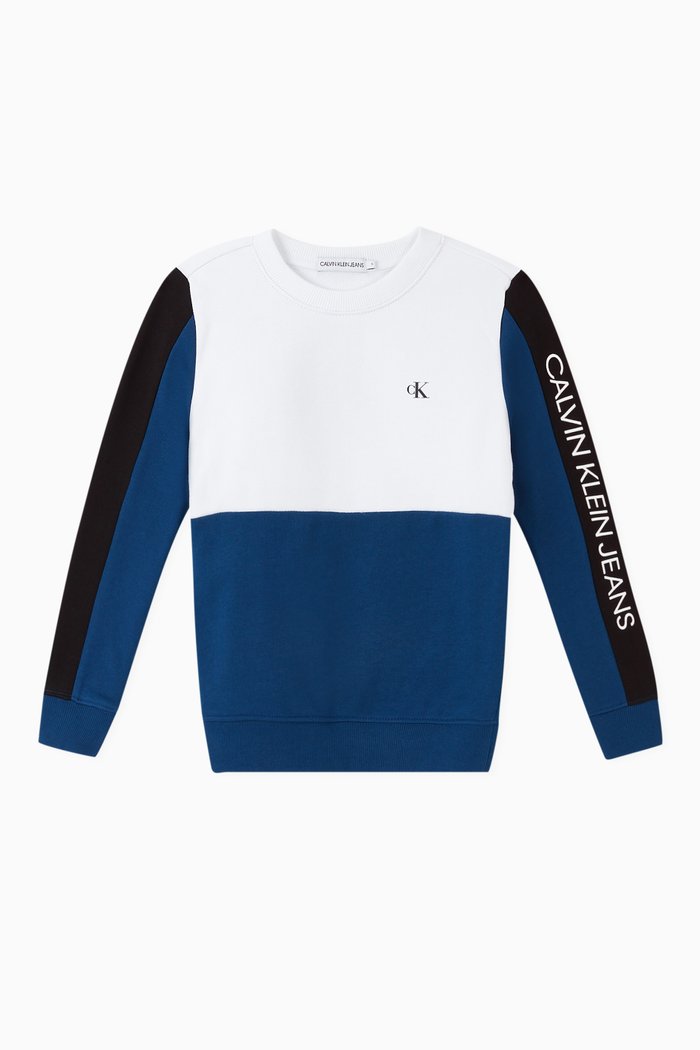

Colour Block Organic Cotton Sweatshirt, Multicolour